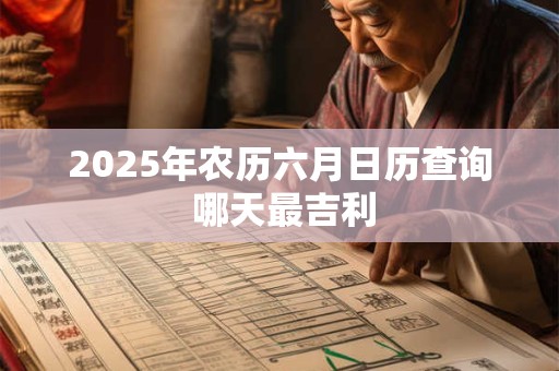2025年农历六月日历查询 哪天最吉利