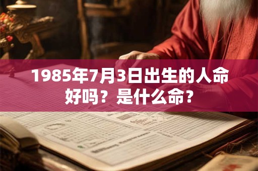 1985年7月3日出生的人命好吗？是什么命？