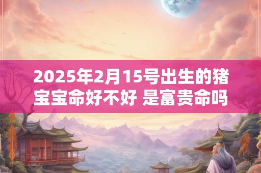 2025年2月15号出生的猪宝宝命好不好 是富贵命吗