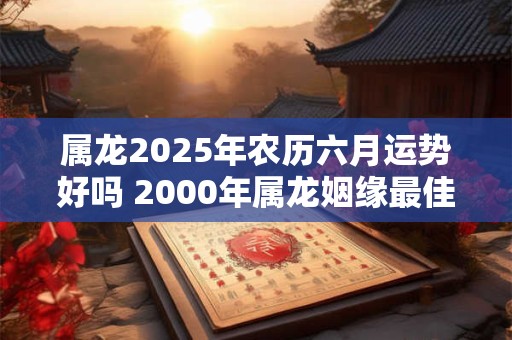 属龙2025年农历六月运势好吗 2000年属龙姻缘最佳配偶