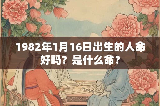 1982年1月16日出生的人命好吗？是什么命？