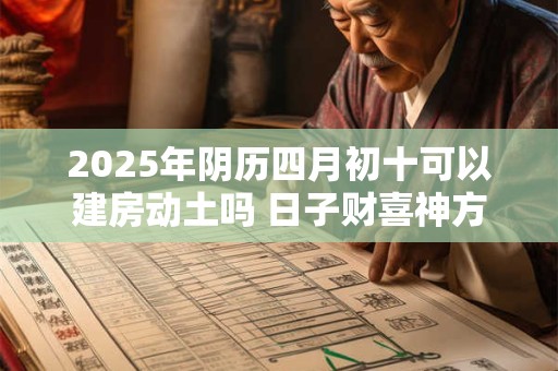 2025年阴历四月初十可以建房动土吗 日子财喜神方位