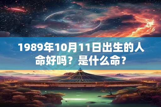1989年10月11日出生的人命好吗？是什么命？