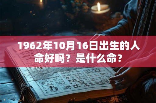 1962年10月16日出生的人命好吗？是什么命？
