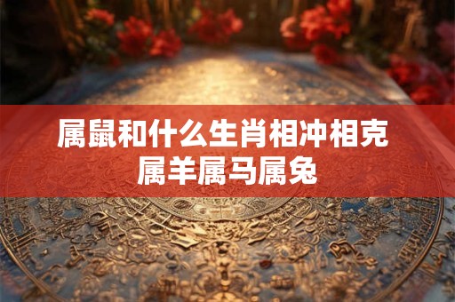 属鼠和什么生肖相冲相克 属羊属马属兔