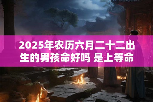 2025年农历六月二十二出生的男孩命好吗 是上等命吗