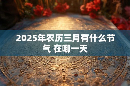 2025年农历三月有什么节气 在哪一天