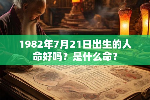 1982年7月21日出生的人命好吗？是什么命？