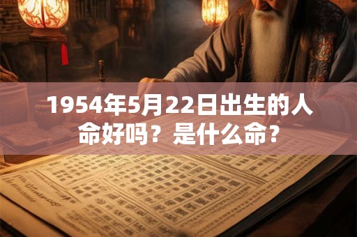 1954年5月22日出生的人命好吗？是什么命？