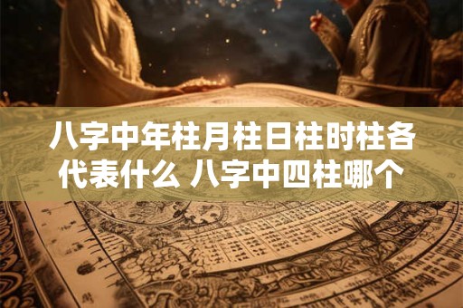 八字中年柱月柱日柱时柱各代表什么 八字中四柱哪个最重要