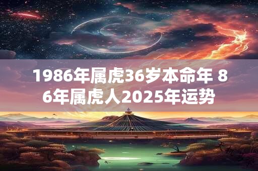 1986年属虎36岁本命年 86年属虎人2025年运势
