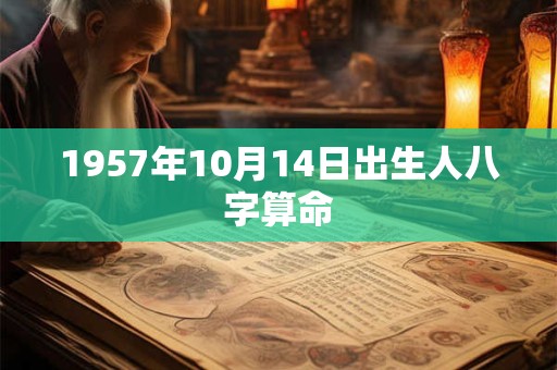 1957年10月14日出生人八字算命