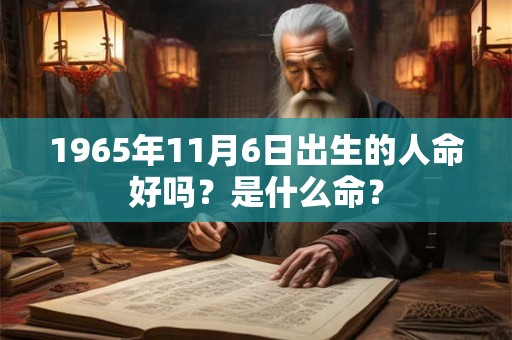 1965年11月6日出生的人命好吗？是什么命？