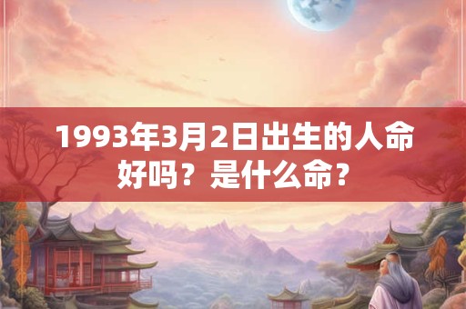 1993年3月2日出生的人命好吗？是什么命？