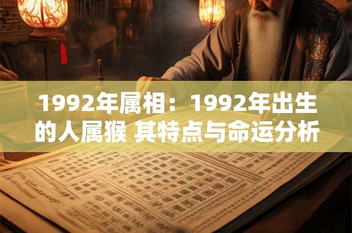 1992年属相：1992年出生的人属猴 其特点与命运分析