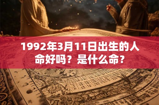 1992年3月11日出生的人命好吗？是什么命？