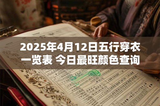 2025年4月12日五行穿衣一览表 今日最旺颜色查询