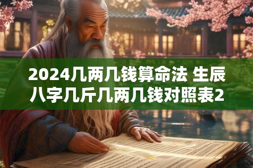2024几两几钱算命法 生辰八字几斤几两几钱对照表2004