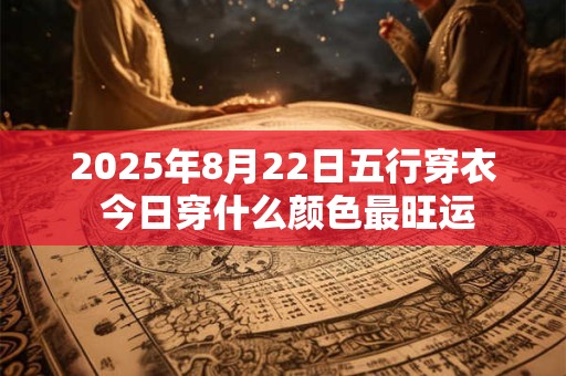 2025年8月22日五行穿衣 今日穿什么颜色最旺运 2025年8月22日五行穿衣 今日穿什么颜色最旺运