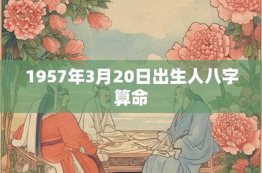 1957年3月20日出生人八字算命