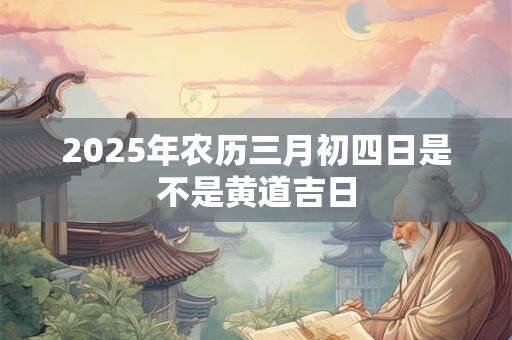 2025年农历三月初四日是不是黄道吉日