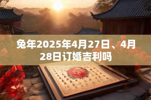 兔年2025年4月27日、4月28日订婚吉利吗