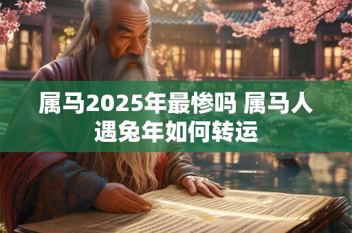 属马2025年最惨吗 属马人遇兔年如何转运