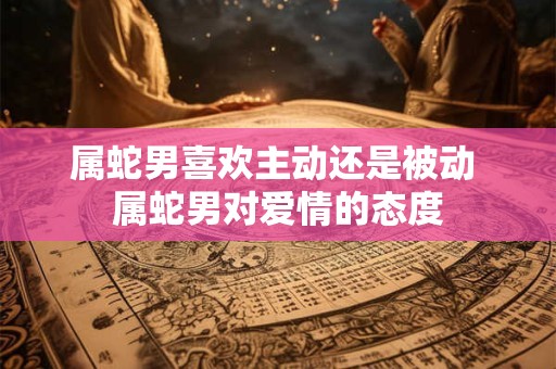 属蛇男喜欢主动还是被动 属蛇男对爱情的态度