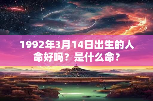 1992年3月14日出生的人命好吗？是什么命？
