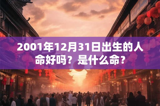 2001年12月31日出生的人命好吗？是什么命？