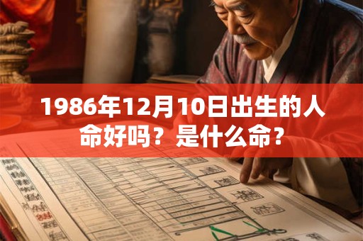 1986年12月10日出生的人命好吗？是什么命？