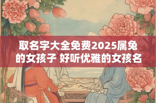 取名字大全免费2025属兔的女孩子 好听优雅的女孩名字