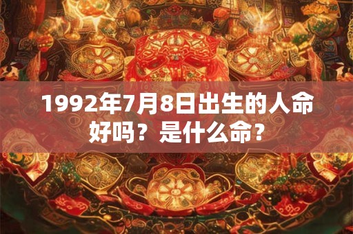 1992年7月8日出生的人命好吗？是什么命？