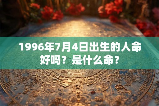 1996年7月4日出生的人命好吗？是什么命？