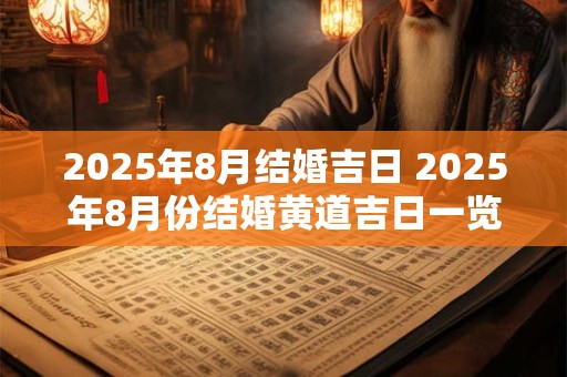 2025年8月结婚吉日 2025年8月份结婚黄道吉日一览表