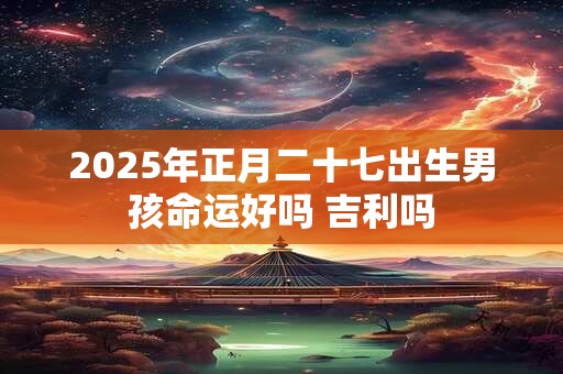 2025年正月二十七出生男孩命运好吗 吉利吗