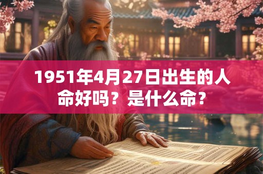 1951年4月27日出生的人命好吗？是什么命？