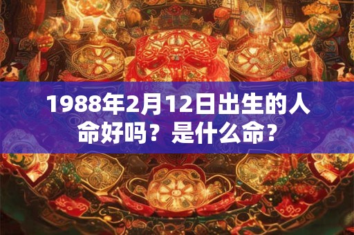 1988年2月12日出生的人命好吗？是什么命？