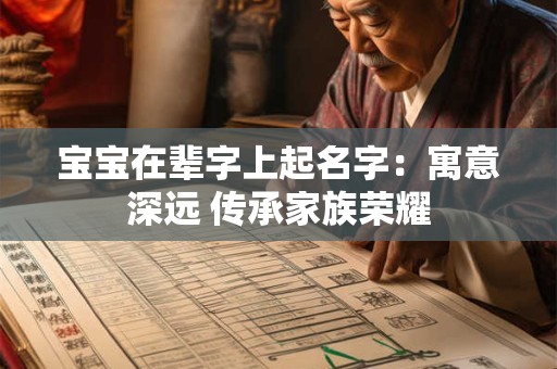 宝宝在辈字上起名字：寓意深远 传承家族荣耀