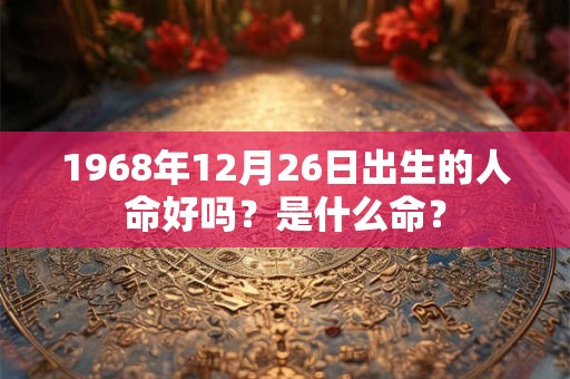 1968年12月26日出生的人命好吗？是什么命？