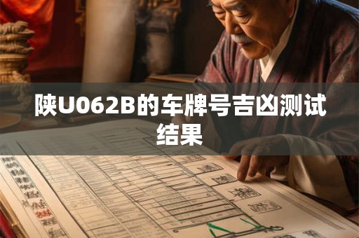 陕U062B的车牌号吉凶测试结果