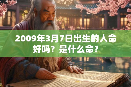 2009年3月7日出生的人命好吗？是什么命？