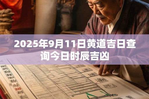 2025年9月11日黄道吉日查询今日时辰吉凶 2025年9月11日黄道吉日查询今日时辰吉凶