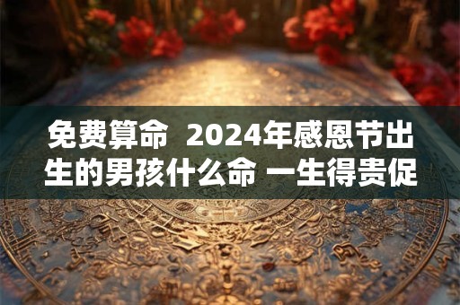 免费算命  2024年感恩节出生的男孩什么命 一生得贵促运