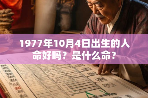 1977年10月4日出生的人命好吗？是什么命？