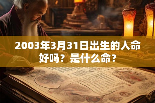2003年3月31日出生的人命好吗？是什么命？