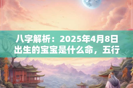 八字解析：2025年4月8日出生的宝宝是什么命，五行缺什么