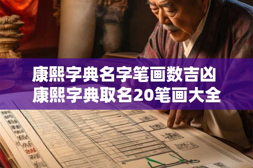 康熙字典名字笔画数吉凶 康熙字典取名20笔画大全
