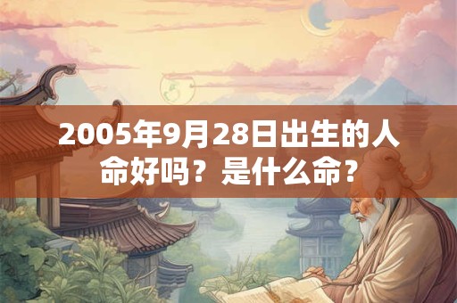 2005年9月28日出生的人命好吗？是什么命？