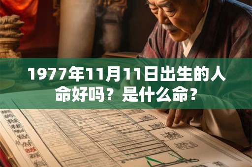 1977年11月11日出生的人命好吗？是什么命？